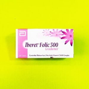 Ibert Folic 500 Tablets - Iron, Folic Acid, Vitamin C B-Complex