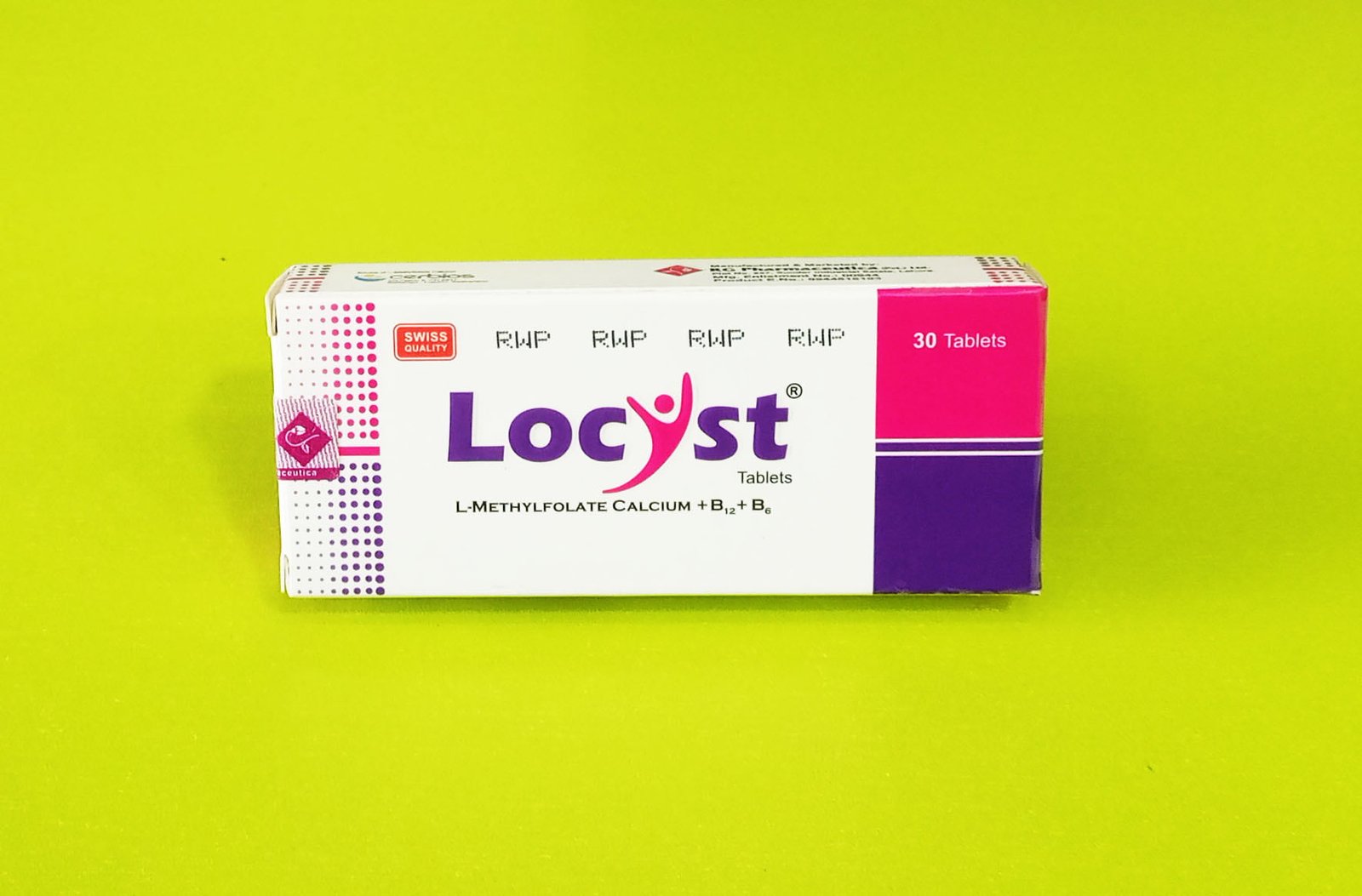 Locyst Tablets - L-Methylfolate Calcium +B12 +B6