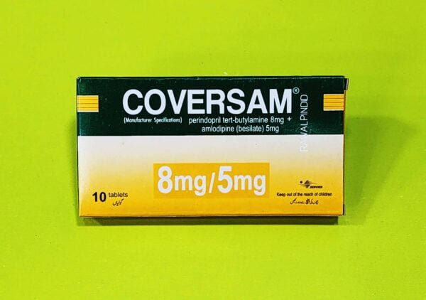 Coversam (Perindopri tert butylamine + Amlodipine besilate) 8mg/5mg Tablets