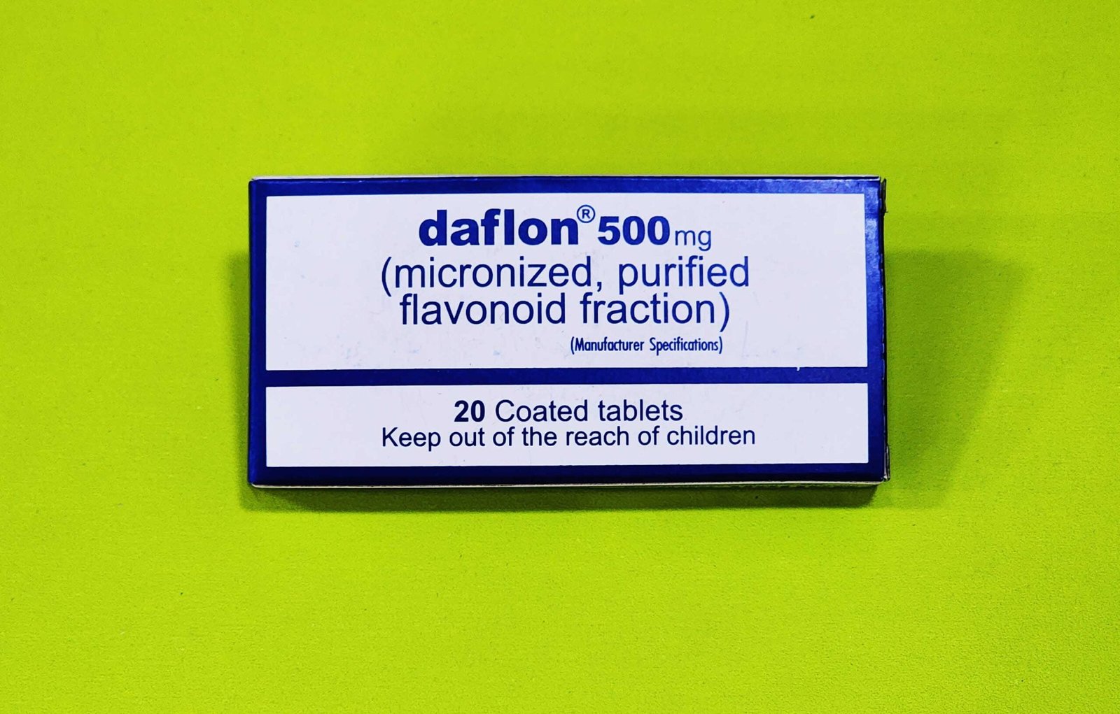 Daflon (micronized purified flavonoid fraction) 500mg Tablets