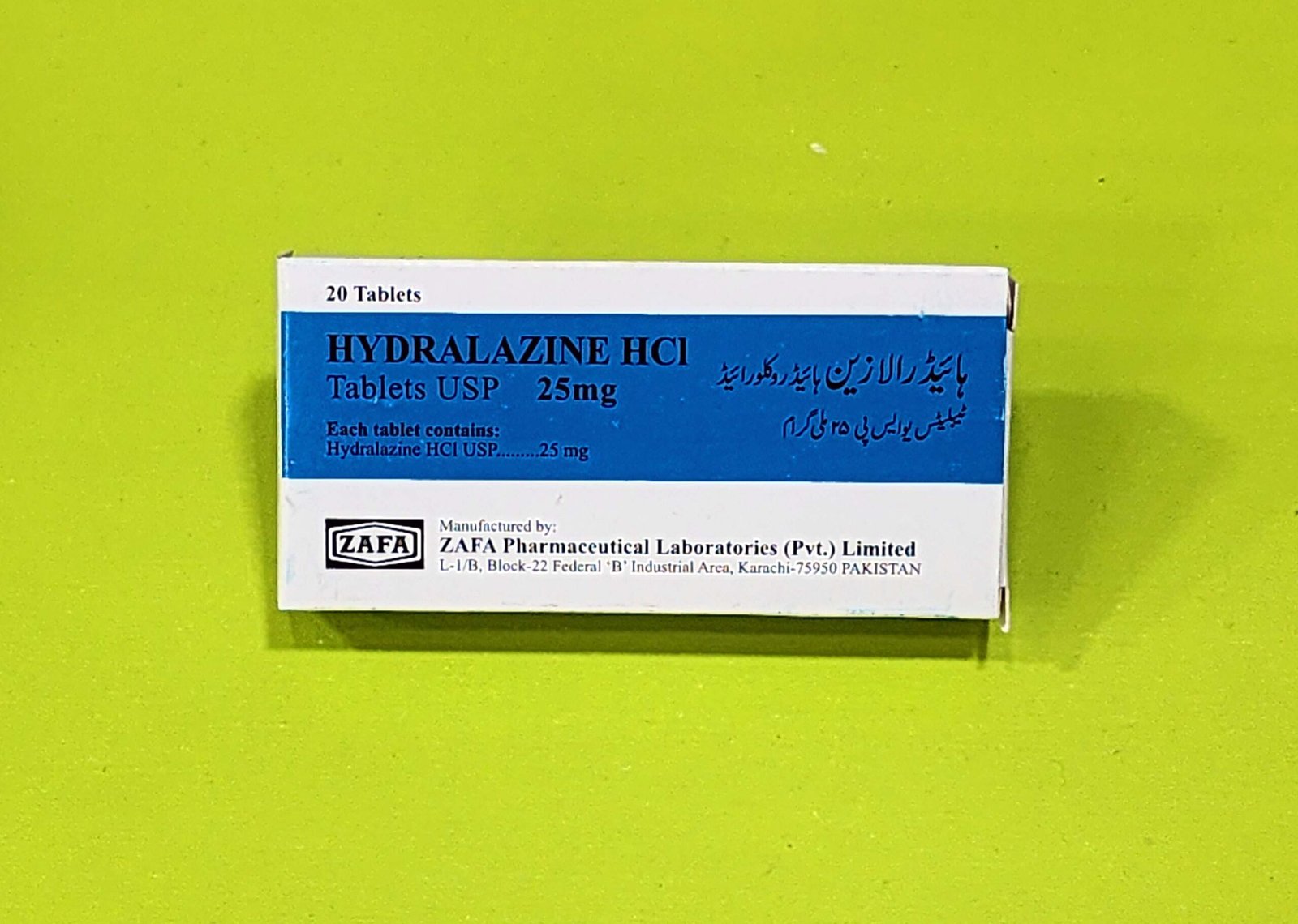 Hydralazine HCl 25mg Tablets