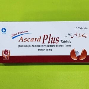Ascard Plus (Aspirin + Clopidogrel Bisulfate) 81mg/75mg Tablets