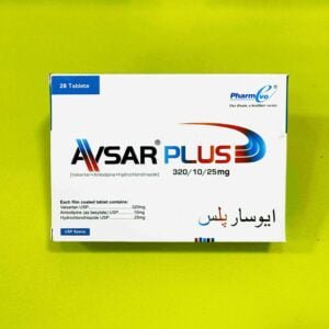 Avsar Plus (Valsartan+Amlodipine+Hydrochlorothiazide) 320/10/25mg Tablets