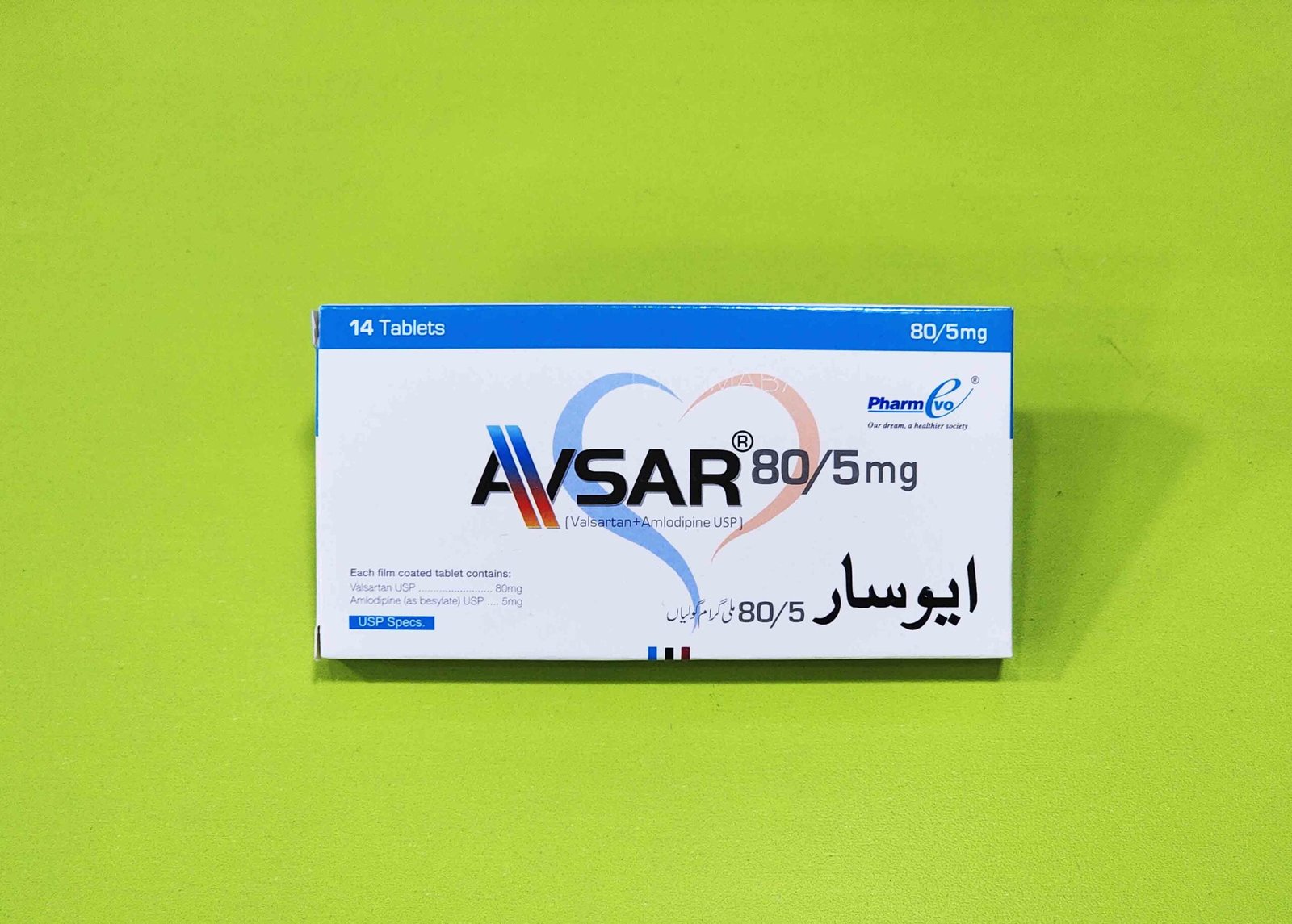 Avsar (Valsartan + Amlodipine) 80/5mg Tablets