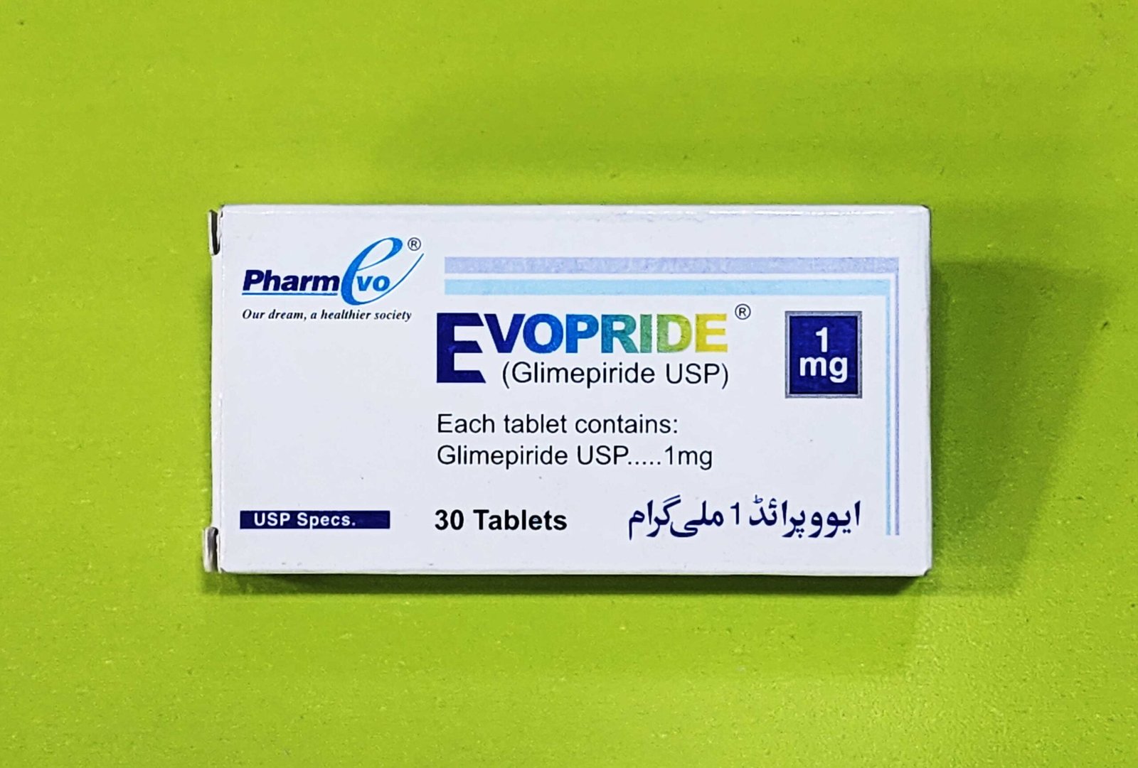 Evopride (Glimepride) 1mg Tablets