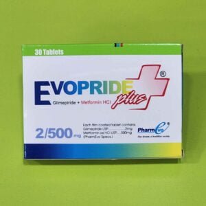 Evopride Plus (Glimepride + Metformin HCl) 2mg/500mg Tablets