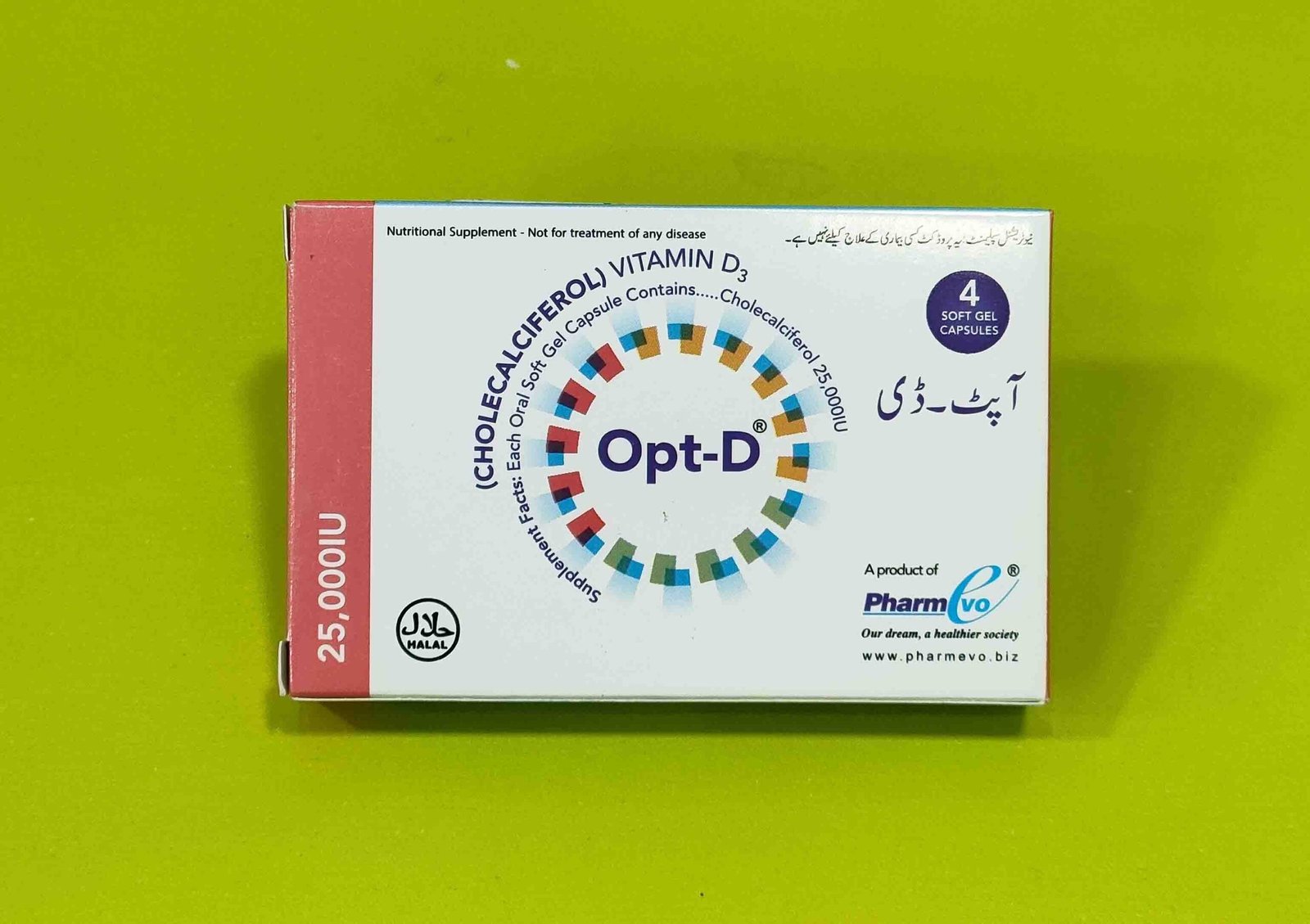 Opt-D (Cholecalceferol) 25000IU Softget Capsules