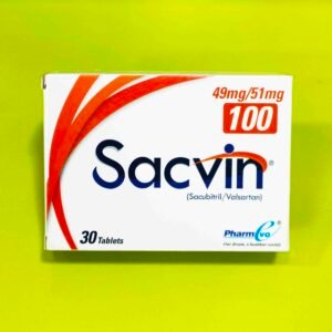 Sacvin 100 (Sacubitril+Valsartan) 49mg/51mg Tablets